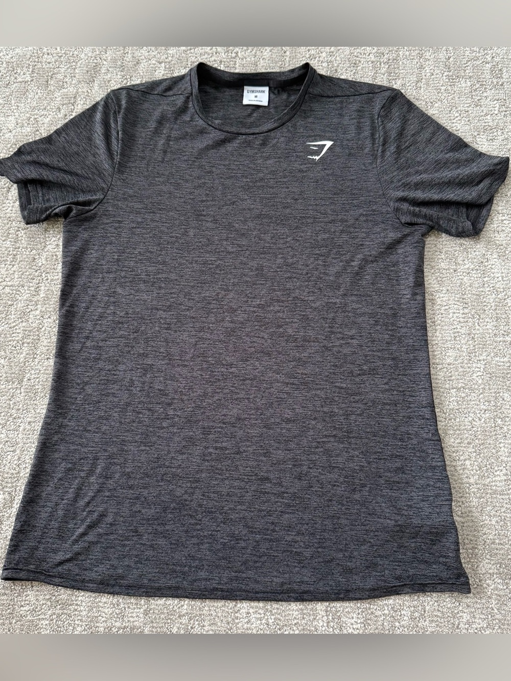 Gymshark Men’s Dark Gray Heather Short Sleeve Tech Tee